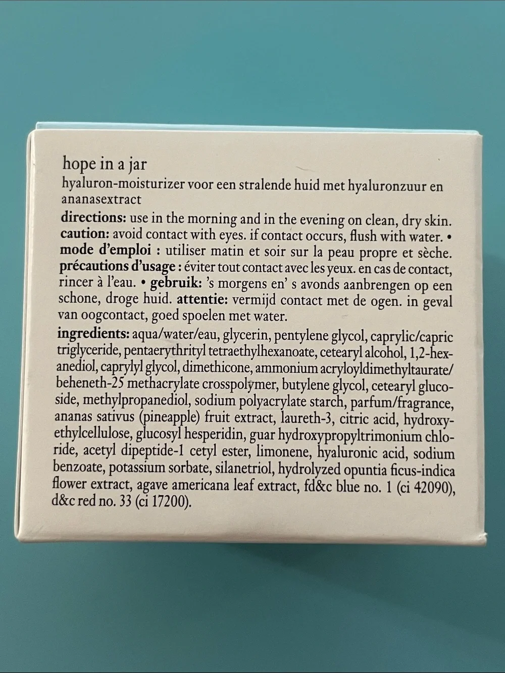 Philosophy Hope in a Jar Water Cream Moisturizer